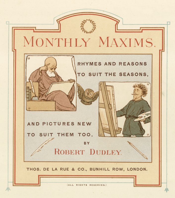 Página de título de Máximas Mensuales de Robert Dudley
