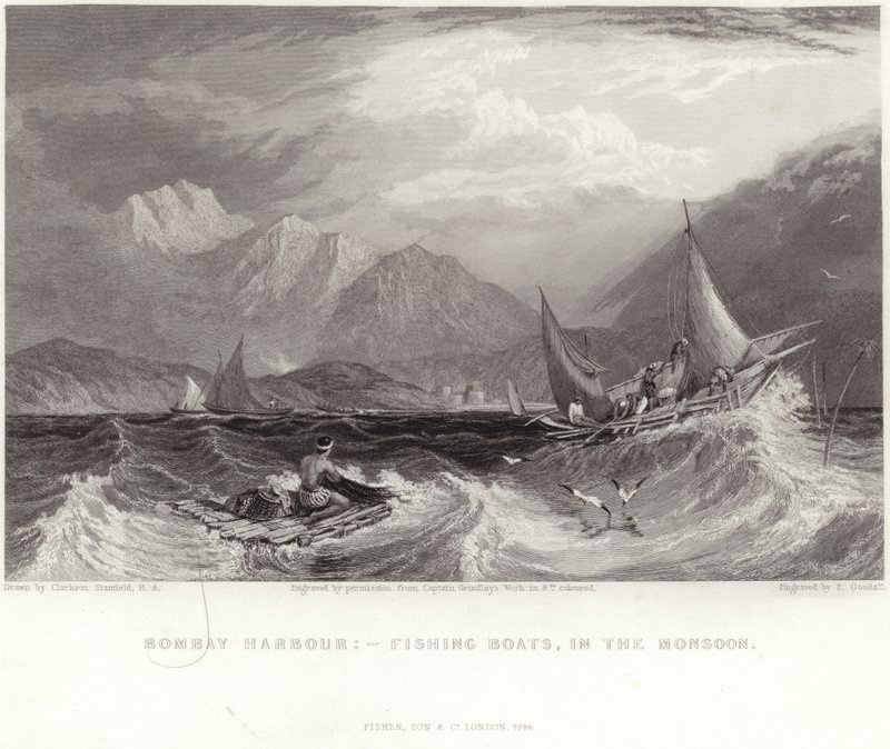 Barcos de pesca en el monzón de Robert Melville Grindlay