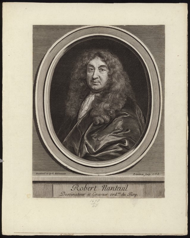 Autorretrato del grabador francés Robert Nanteuil de Robert Nanteuil