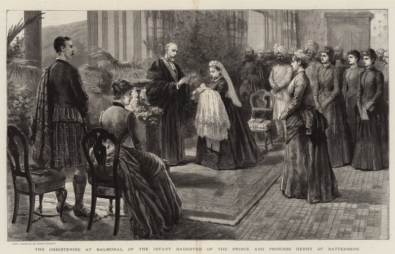 El bautizo en Balmoral de la hija del Príncipe y la Princesa Enrique de Battenberg de Robert Pritchett