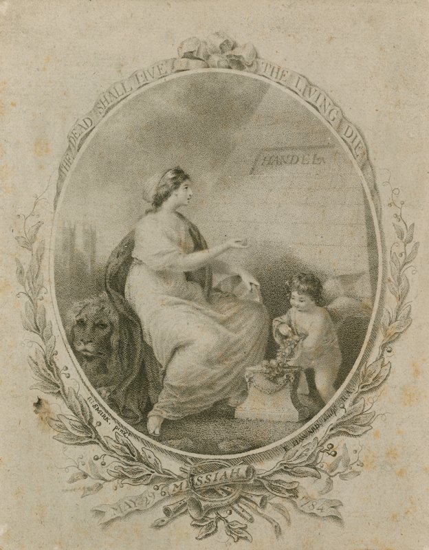 Promoción para una actuación del Mesías de Handel, Abadía de Westminster, Londres de Robert Smirke