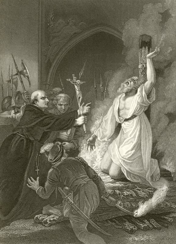 El Martirio del Arzobispo Cranmer de Robert Smirke