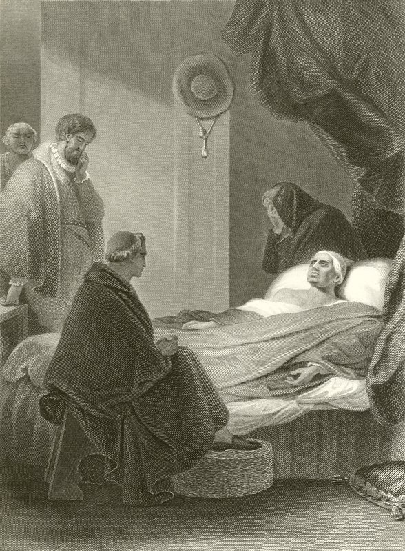 La muerte del Cardenal Wolsey de Robert Smirke