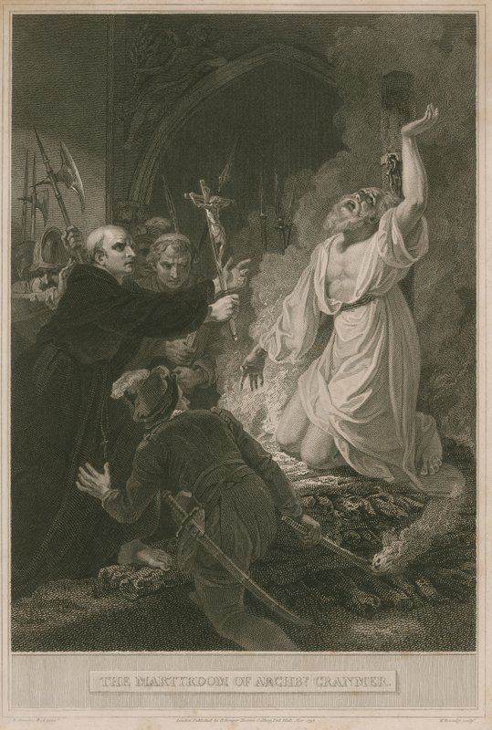 El martirio del Arzobispo Cranmer de Robert Smirke
