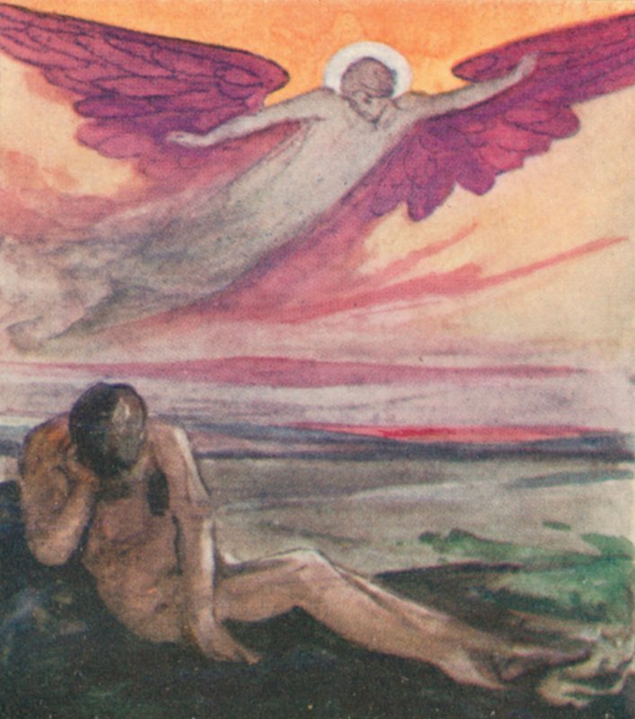 Ilustración para El Sueño de Gerontius por el Cardenal Newman de Robert Traill Rose
