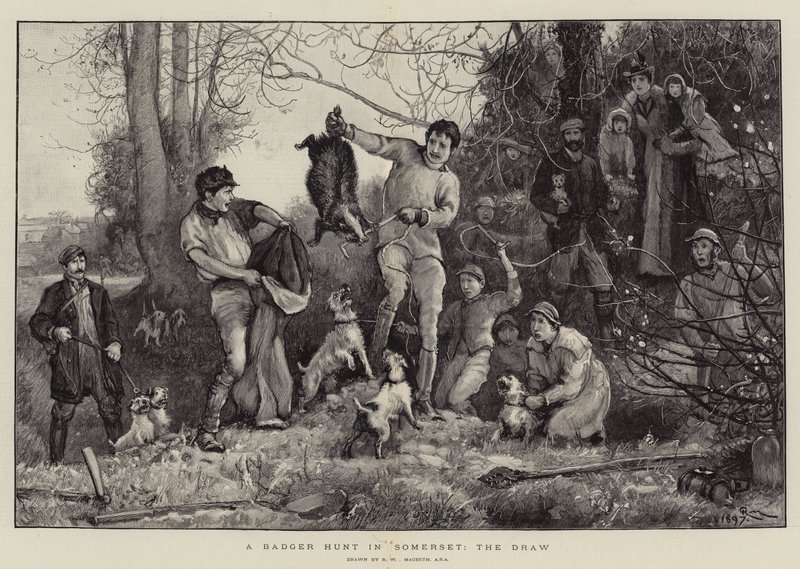 Caza de tejones en Somerset, el sorteo de Robert Walker Macbeth