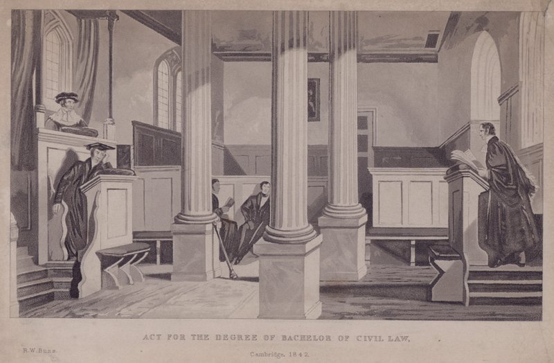 Acto para el grado de Licenciado en Derecho Civil, Cambridge de Robert William Buss