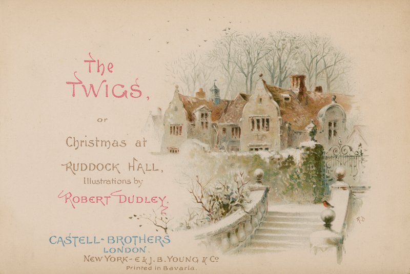 Ilustración para The Twigs o Navidad en Ruddock Hall de Robert after Dudley