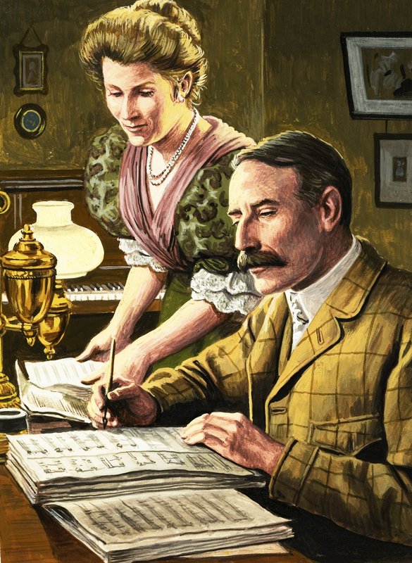 Edward Elgar y su esposa, Caroline Alice de Roger Payne