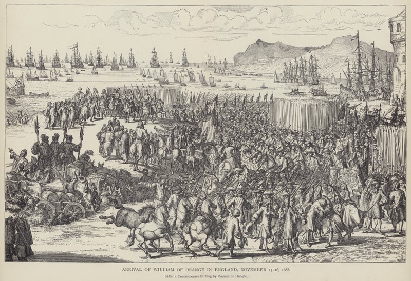 Llegada de Guillermo de Orange a Inglaterra, noviembre de 1688 de Romeyn de (after) Hooghe