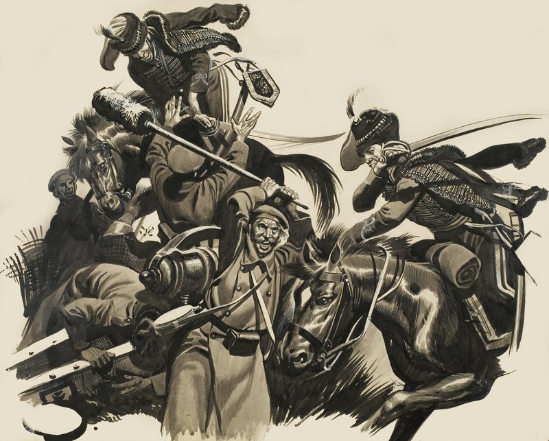 Escena de batalla de Ron Embleton