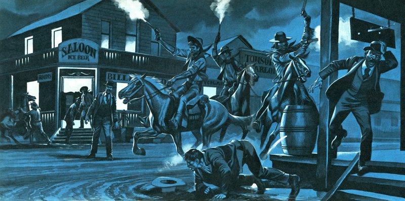 Dodge City de noche de Ron Embleton