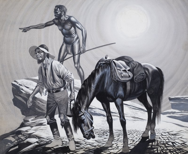 Edward Eyre (1815-1901) (gouache sobre papel) de Ron Embleton