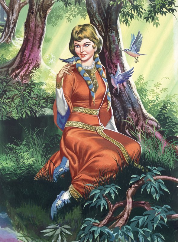 Maid Marian (gouache sobre papel) de Ron Embleton