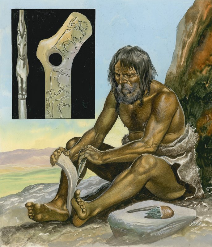 El hombre de la Edad de Piedra de Ron Embleton