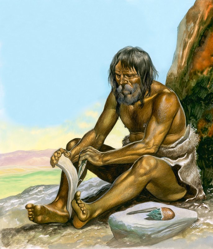 El hombre de la Edad de Piedra de Ron Embleton
