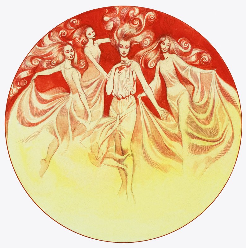 Tannhauser y Venus (gouache sobre papel) de Ron Embleton