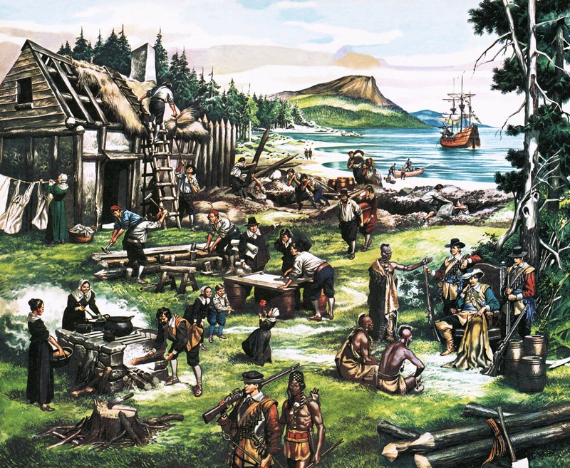 Los colonos americanos de Ron Embleton
