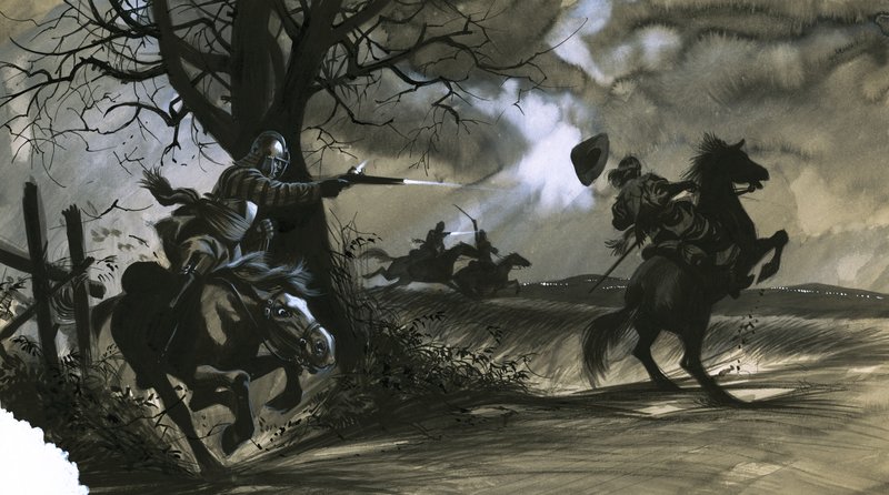 El granjero que gobernó Inglaterra, Muerte y gloria en el páramo de Ron Embleton