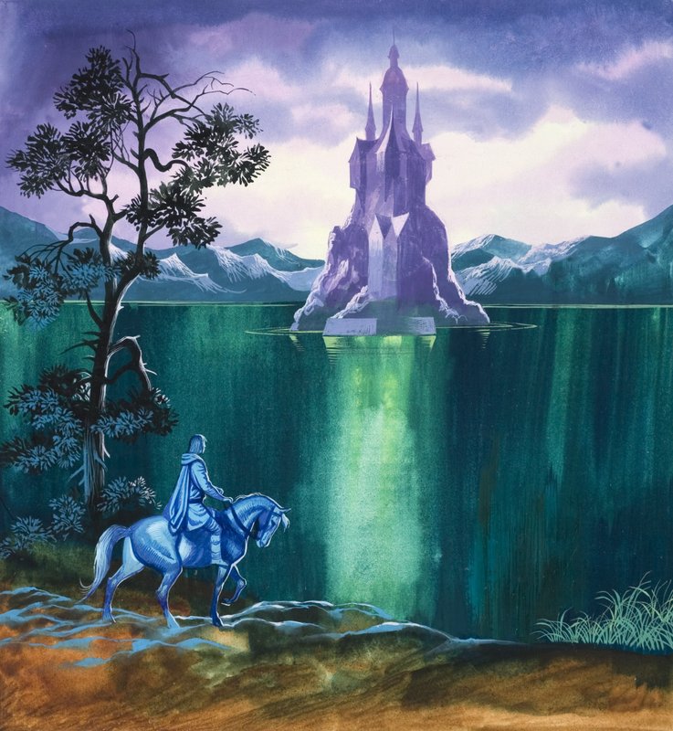 Las manzanas mágicas (gouache sobre papel) de Ron Embleton