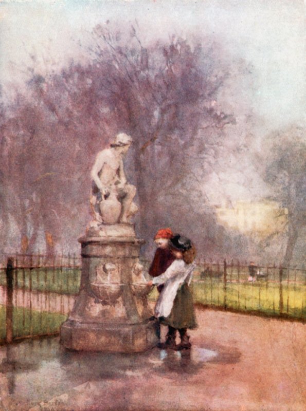 Fuente para beber en el parque St James de Rose Maynard Barton