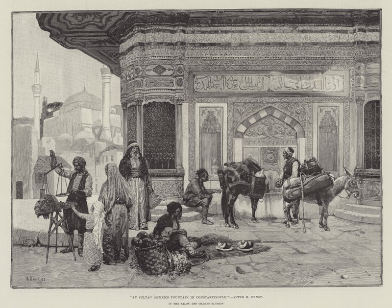 En la Fuente del Sultán Ahmed en Constantinopla de Rudolphe Ernst