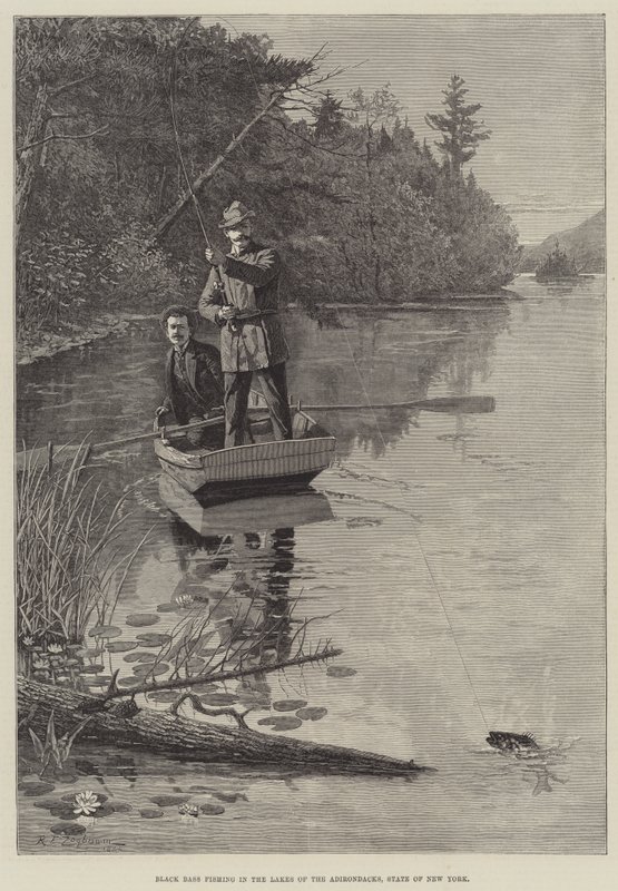 Pesca de Black Bass en los lagos de los Adirondacks, Estado de Nueva York de Rufus Fairchild Zogbaum