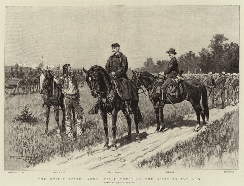 El ejército de los Estados Unidos, uniforme de campaña de los oficiales y hombres de Rufus Fairchild Zogbaum
