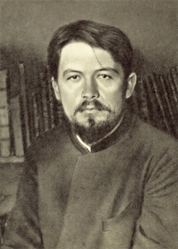 Antón Chéjov en su finca de Melikhovo, Rusia, finales de marzo de 1892 de Russian Photographer