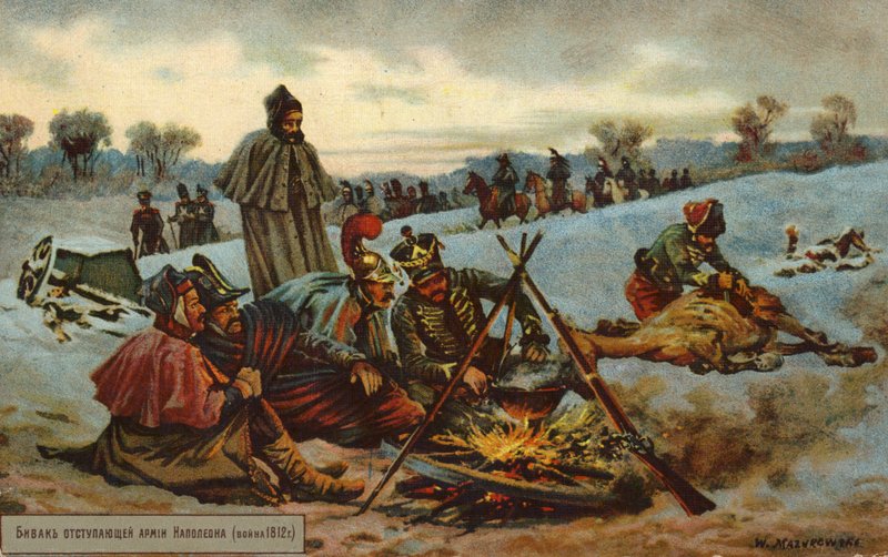 Retirada de Napoleón de Moscú de Russian School