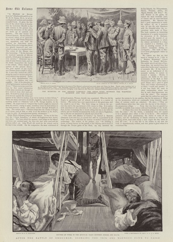 Después de la batalla de Omdurman, llevando a los enfermos y heridos a El Cairo de S.T. Dadd