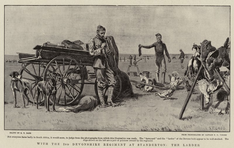 Con el 2º Regimiento de Devonshire en Standerton, la despensa de S.T. Dadd