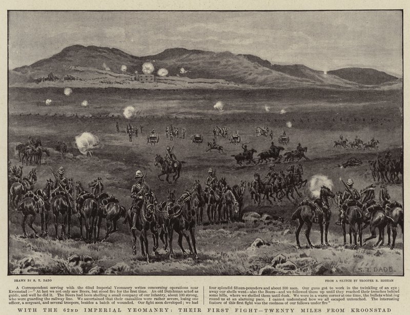 Con el 62º de la Caballería Imperial, su Primera Lucha, a Veinte Millas de Kroonstad de S.T. Dadd