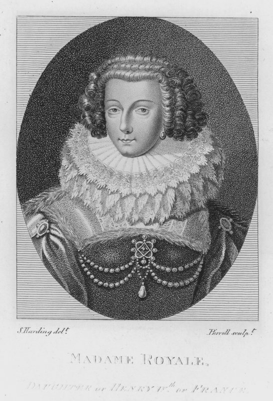 Madame Royale, hija de Enrique IV de Francia (grabado) de S. (after) Harding