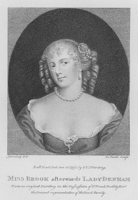Srta. Brook, luego Lady Denham (grabado) de S. (after) Harding