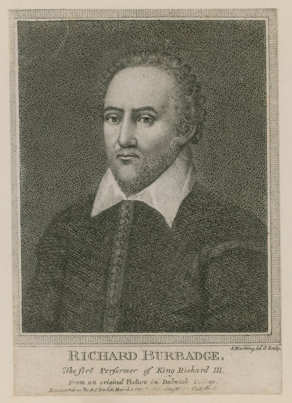 Richard Burbadge, el primer intérprete de Rey Ricardo III de S. Harding
