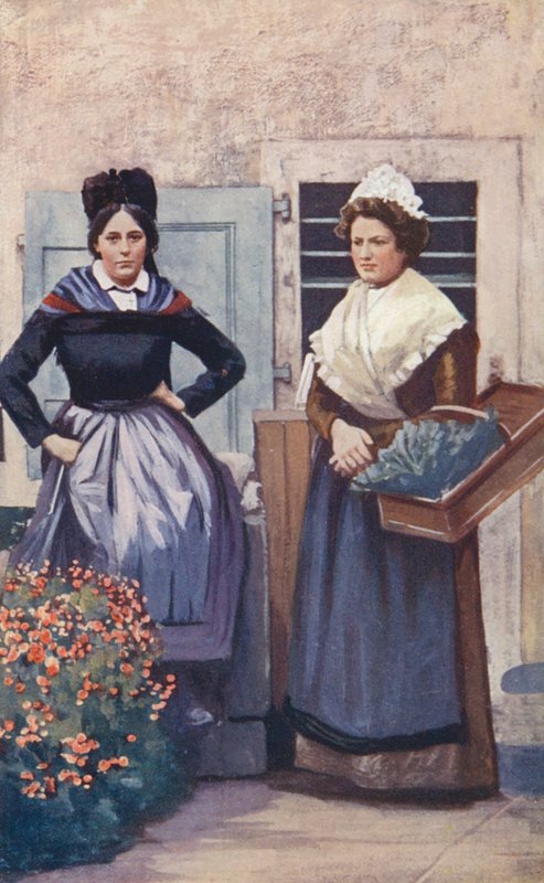 Campesinas de las Causses (litografía en color) de Sabine Baring Gould