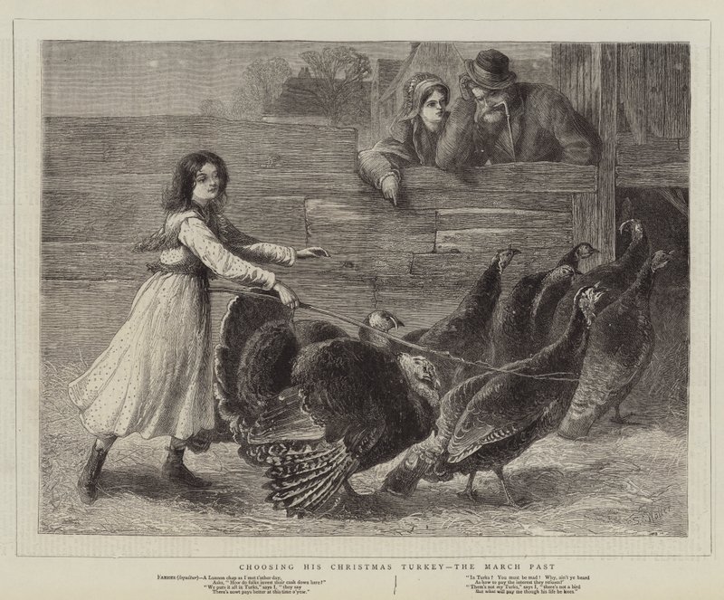 Eligiendo su Pavo de Navidad, el Desfile de Samuel Edmund Waller