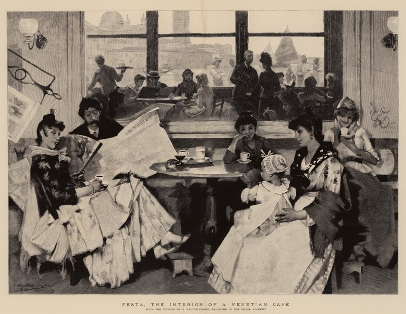 Fiesta, el interior de un café veneciano de Samuel Melton Fisher