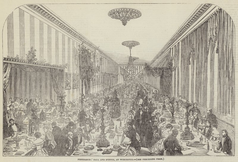 Baile y cena de los masones, en Worcester de Samuel Read