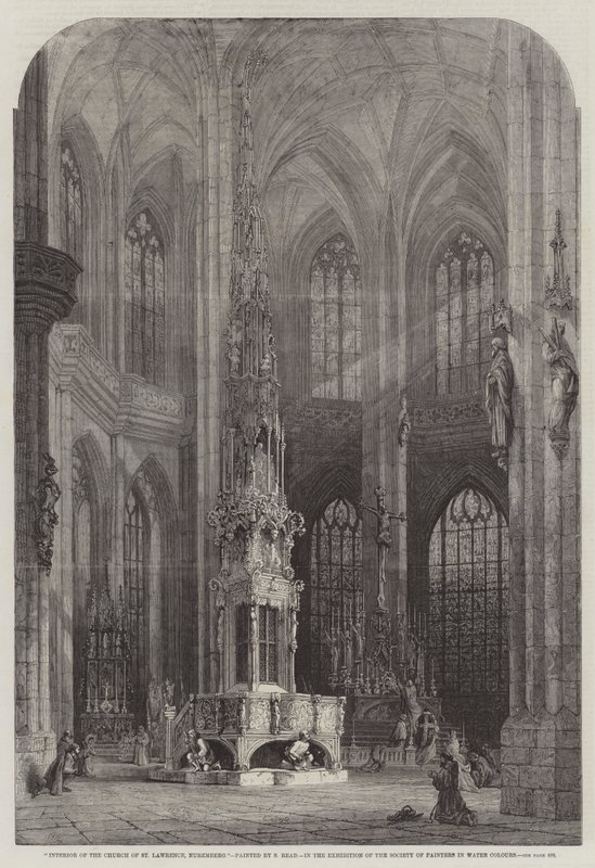 Interior de la Iglesia de San Lorenzo, Núremberg de Samuel Read