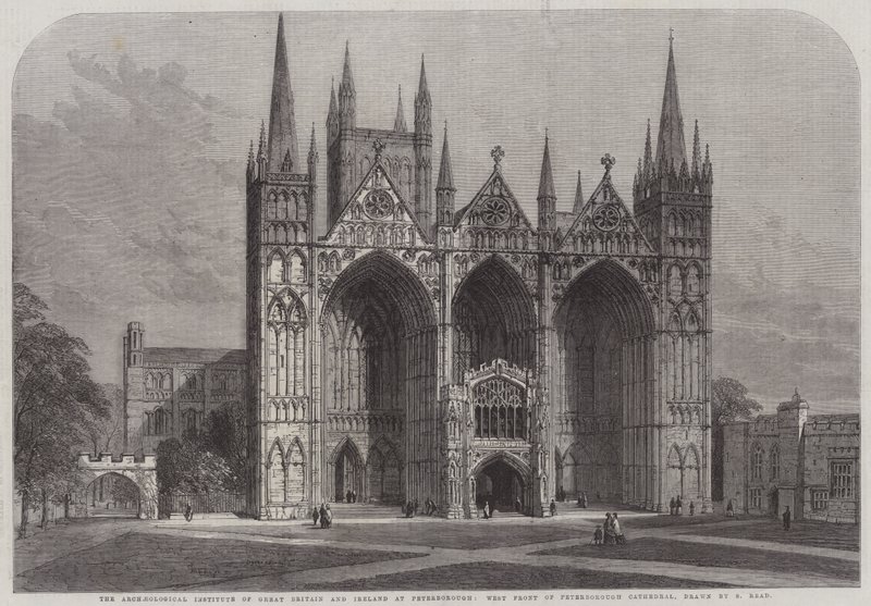 El Instituto Arqueológico de Gran Bretaña e Irlanda en Peterborough, Fachada Oeste de la Catedral de Peterborough de Samuel Read
