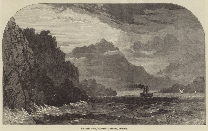La roca del oso, estrechos de Maddalena, Cerdeña de Samuel Read
