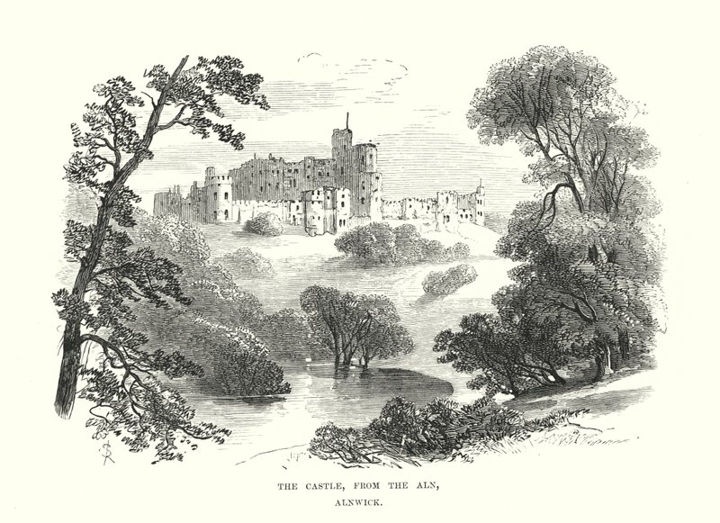 El castillo, desde el Aln, Alnwick de Samuel Read