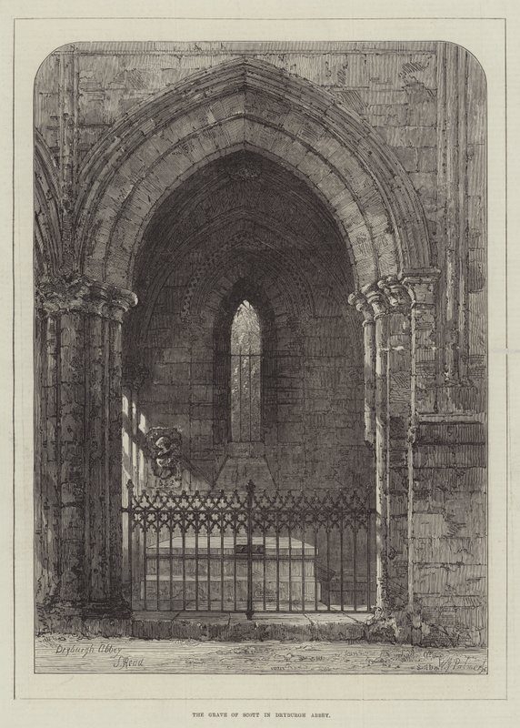 La Tumba de Scott en la Abadía de Dryburgh de Samuel Read