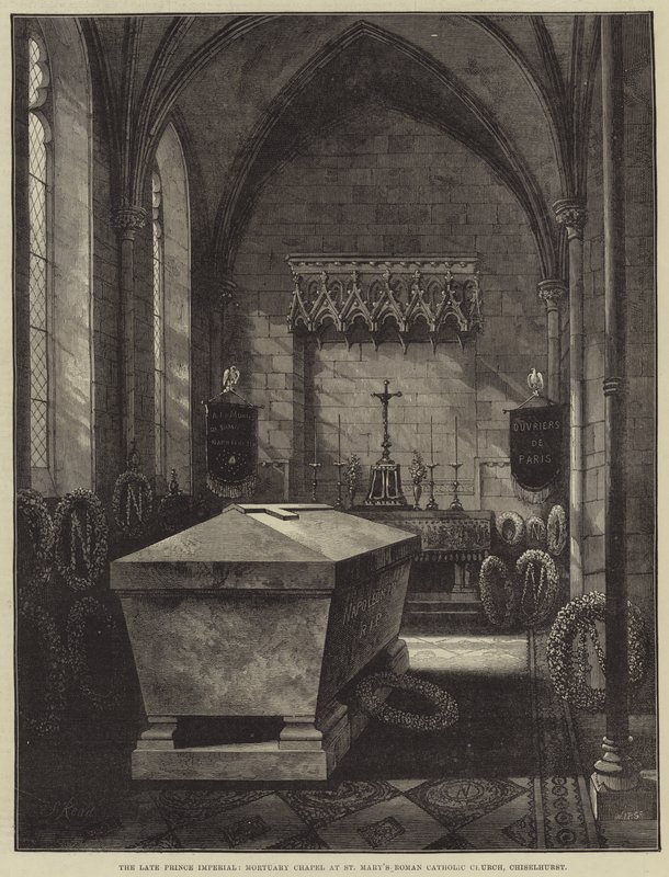 El difunto Príncipe Imperial, Capilla Mortuoria en la Iglesia Católica Romana de Santa María, Chiselhurst de Samuel Read