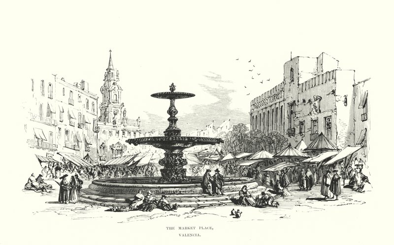 La plaza del mercado, Valencia de Samuel Read