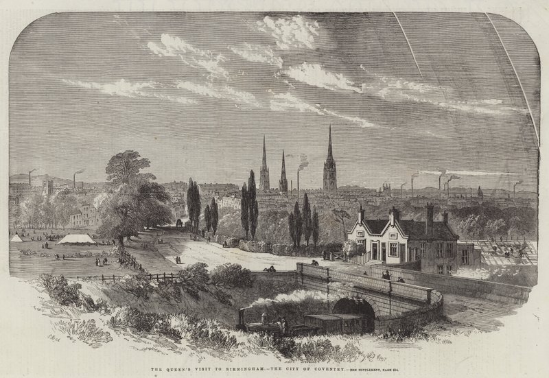 La visita de la reina a Birmingham, la ciudad de Coventry de Samuel Read