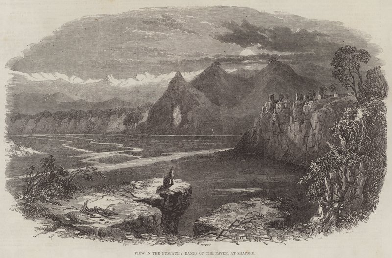 Vista en el Punjab, orillas del Ravee, en Shapore de Samuel Read
