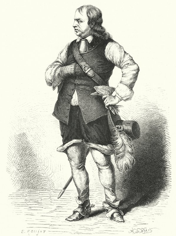 Oliver Cromwell, Lord Protector del Commonwealth (grabado) de Samuel (after) Cooper
